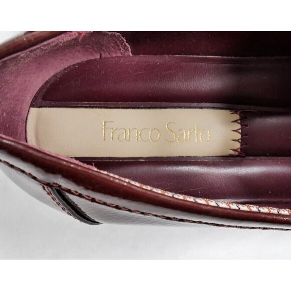 Franco Sarto Mahogany Brown L-Harper Loafers Vegan Platform Shoes Women\'s US 8 M main image 0